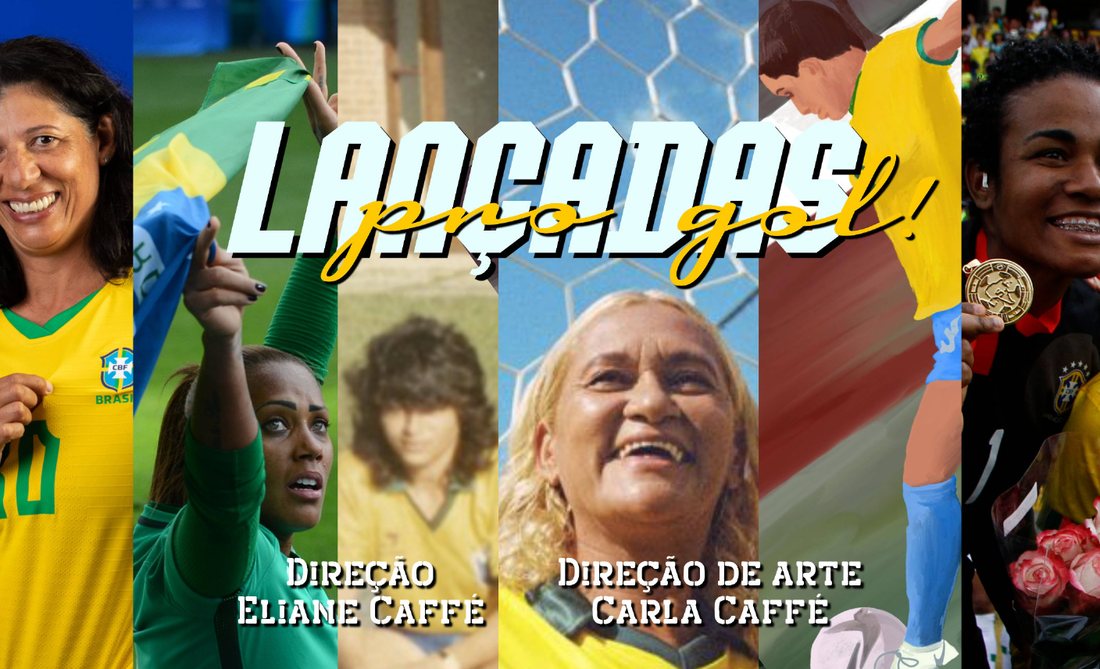 Arte do projeto Lançadas pro Gol!